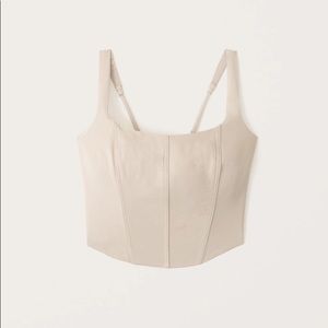 Abercrombie & Fitch Cream color crop top corset style